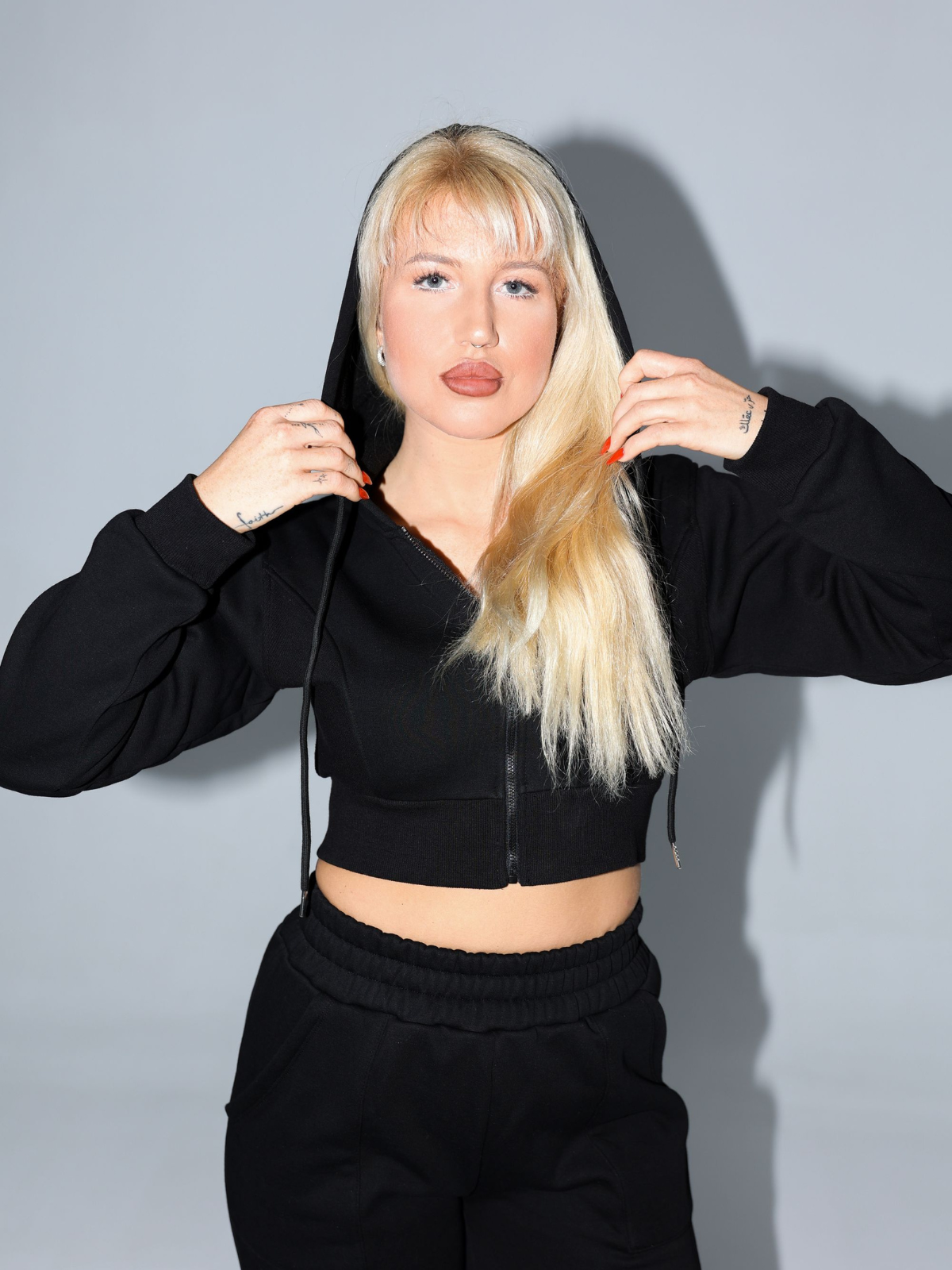 AMMO ZIP CROP HOODIE