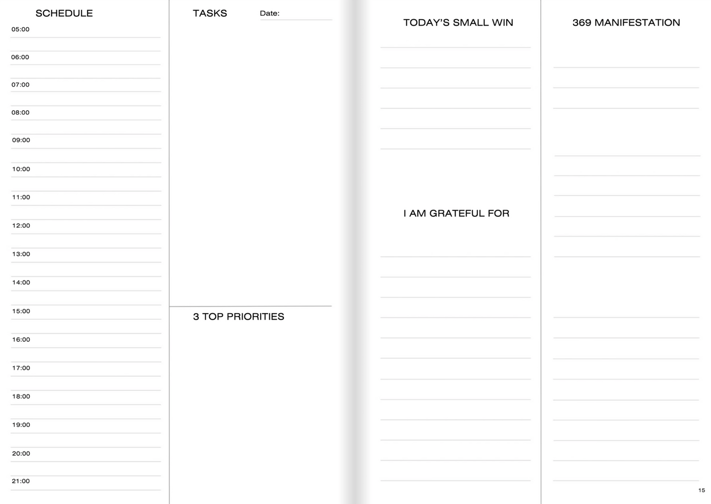 DOER PRODUCTIVITY MANIFESTATION PLANNER