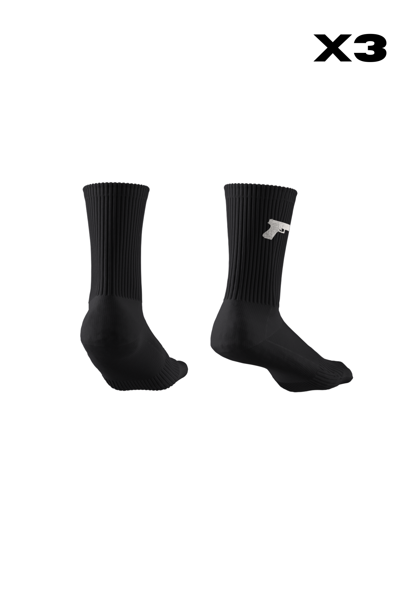 3PACK RIBBED SOCKS