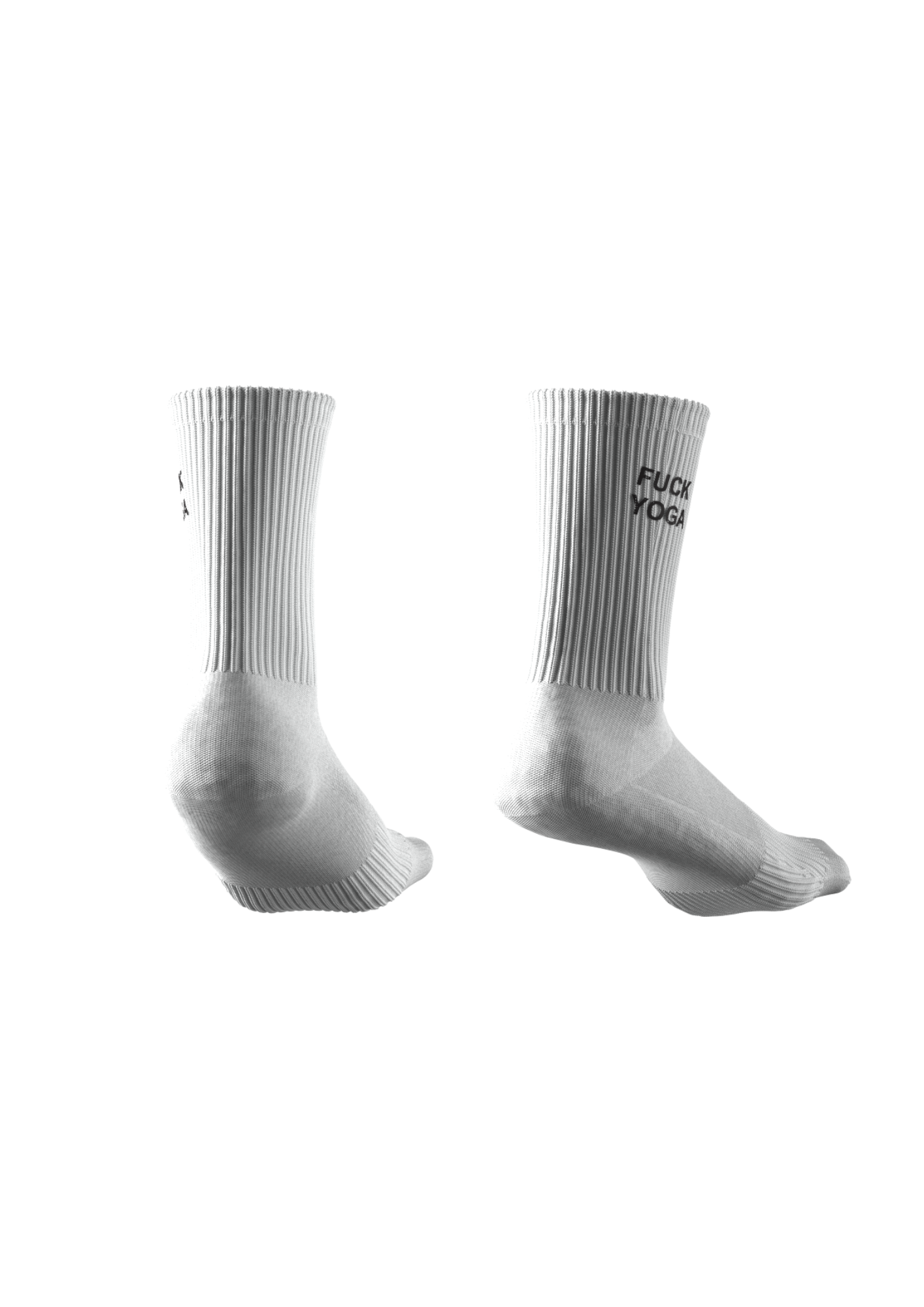 RIBBED F*CK YOGA CREW SOCKS