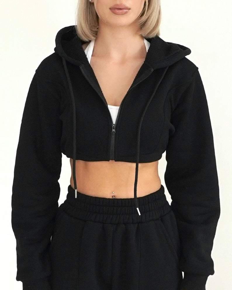 AMMO ZIP CROP HOODIE