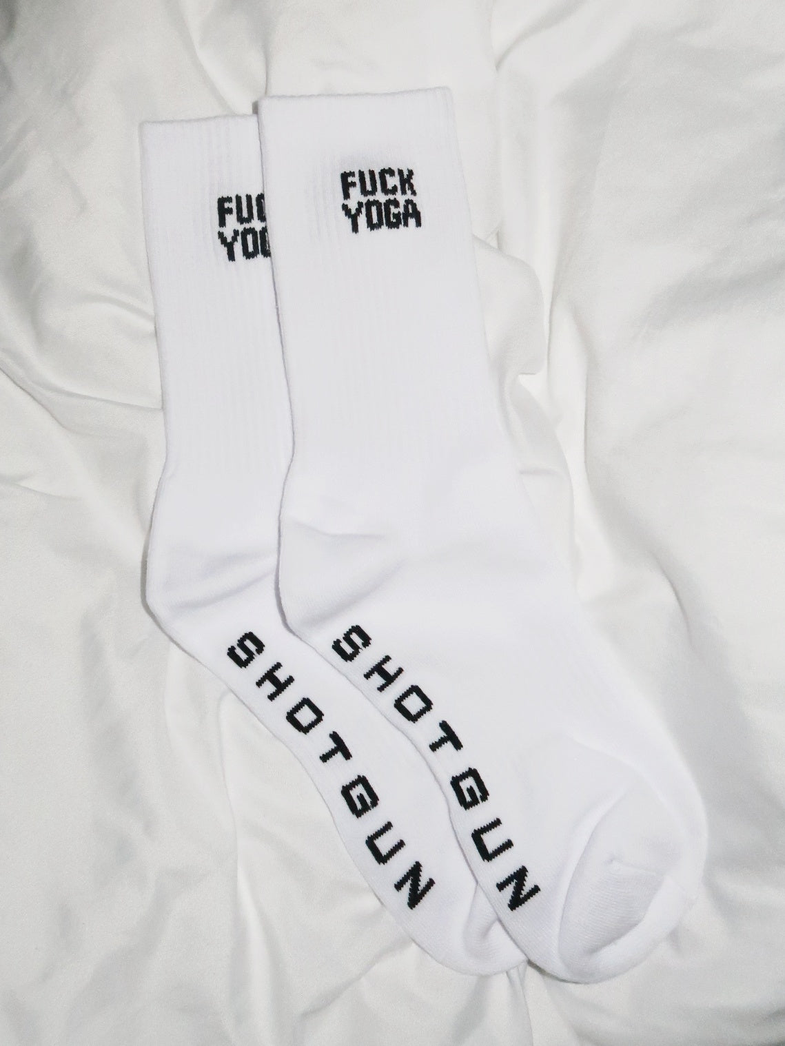 RIBBED F*CK YOGA CREW SOCKS